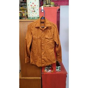 1970s orange kingsport western shirt